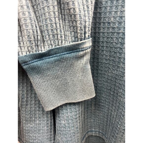 Free People We The Free Coraline Blue Thermal Oversized Pullover Size XS Boho - Picture 7 of 11